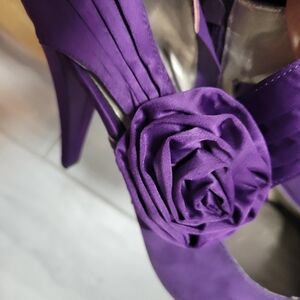 Fergalicious Inginite Women's Purple Fabric High Heel Shoes Size 9.5